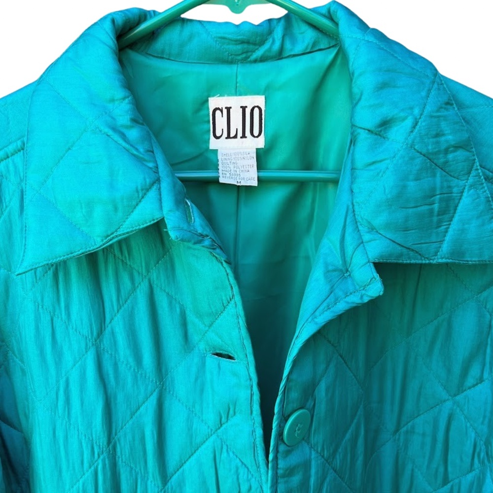 CLIO Silk Quilted Windbreaker Jacket Vintage πHost Pickπ - Picture 12 of 12